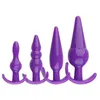 4 stycke set silikon anal dildo man prostata massager anal pärlor plugga g spot butt plug masturbation anal sex leksaker för par x0401