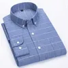 Chemises pour hommes Regular Fit Casual Plaid Single Bouton Bouton Down Robe en coton Formelle Soft Man Shirt Big Size8XL 7XL 6XL 5XL 210609