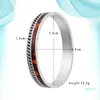 2021 New Trendy Women Inlaid Chain Resin Bangle Stainless Steel Creative Bracelet Beautifully Designed Unique Pattern Bangles Making Charms