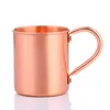 Realand 100% puro Cobre Moscou Mule Mula Caneca 14 e 16oz Sólido Sólido sem Liner Inside para Cocktail Café Cerveja Leite Água 210409