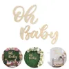 FENGRISE OH Bebek Ahşap Duvar Sticker Bebek Duş Erkek Kız Dekor 1st Doğum Günü Partisi Dekor İlk Doğum Günü Ahşap Dekor Babyshower 210408