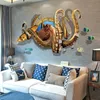 Deep-Nautical Octopus 3D Three-Dimensional Wall Stickers Home Decor Living Room Art Background Autocollant Mural 210420