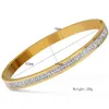 Bracelets en acier inoxydable pavé de strass en cristal à deux rangées Bracelets pour femmes bijoux de mode accessoires de bracelet livraison directe