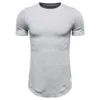 T-shirts Koreansk stil Slim Body Solid Färg Män Sommar 2022 Cool Short Sleeve T-shirt O-Neck Collar Fashion Tops för Man Tees