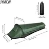 Tente de Camping ultralégère, sac à dos de voyage, tente verte armée unique, sac de couchage 100% étanche 220216