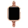 Vintage metallkedjerem för Apple Watch Series 6 5 4 SE-band med adapterkontakt Ersättningsarmband Iwatch 38 mm 42 mm 40 mm 44 mm klockband Dropshipping