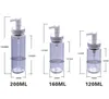 120ml 160ml 200ml plástico embalagem cosmética pet loção de loção garrafa de altura frascos de acrílico sub-engarrafamento sn2530