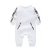 Nyfödd baby romer detaljhandel 0-2y långärmad bomull rompers toddle baby bodysuit barn jumpsuits klättring kläder