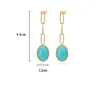Exquise Lange Ketting Dangle Oorbellen voor Vrouwen Turquoise Hanger Drop Oorbellen Verklaring Oor Sieraden Geschenken Bijoux Femme