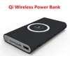 Trådlös laddare Power Bank 10000mAh för smart telefon Snabb laddare Portable Powerbank Mobiltelefon Laddare för Samsung Huawei