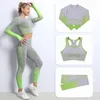 Großhandel Sport Yoga Sets Damen Rashguard Fitness Kleidung für Frauen Set Gym Workout Kleidung 3 Stück Frau Jogging Outfit