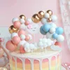 Cute Multicolor Ball Cake Topper Baby Shower Anniversary Baking Supplies Balloon Cloud Happy Birthday Party Decoration 211216