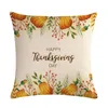 48 Stile „Happy Thanksgiving Day“-Kissenbezug, Herbstdekoration, Leinen, „Give Thank“, Sofaüberwurf, Heim- und Autokissenbezüge, Bettwäschezubehör, T2I52774