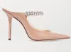 Zomermode vrouwen hoge hak jurk schoenen roze fluweel piket-teen diamant sandalen luxe dames schoenfeest bruiloft hakken /platte EU35-43