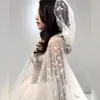 Voiles de mariée Bling Veil Mariage Cape Blanc Sparkly Glittering Stars Lune Longue Cathédrale Paillettes Châle À Capuchon Pour Mariée Cape