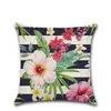 Cuscino/Cuscino Decorativo All'ingrosso Vintage Retro Fiori Fodera per Cuscino del Divano Cotone Lino 45*45 cm Er Throw Case Brid Capa De Almofadas