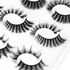 20 쌍이 두꺼운 거짓 속눈썹 믹스 스타일 가짜 3D 밍크 속눈썹 속눈썹 멀티 층 푹신한 소프트 속눈썹 연장 잔인한 가짜 눈 속눈썹 메이크업