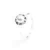 Anéis clássicos de cor prata com flor pérola borboleta arroz orelha cristal anel de festa de casamento para mulheres joias q0603273x