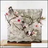 Decorative Flowers & Wreaths Festive Party Supplies Home Garden 185Cm Artificial Magnolia Flower Rattan Silk Fake Vine Azalea Arbitrary Bend