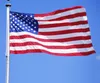 100 Stück 100 % Polyester USA US-Flagge 90 cm x 150 cm Amerikanische Flagge FT Vereinigte Staaten Sterne Streifen Seien Sie stolz Zeigen Sie Ihren Patriotismus 3 * 5 Fuß SN266