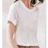 Summer Plus Size 3XL Casual Silk Short Sleeve Women Satin Blouse Loose Ladies Tops O-neck Clothes Blusas 13879 210417