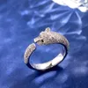 Panthere Serie 5A Ring Diamanten Luxe Merk Officiële Reproducties Klassieke Stijl Topkwaliteit 18 K Gilded Panther Rings Merken Design Exquisite Gift