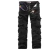 Pantaloni da uomo Luclesam Uomo Cargo maschile Esterno Pantaloni multi-tasca Pantaloni Casual Camouflage Army per Pantalones Hombre Nessuna cintura