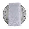 High Quality 48*48cm Europe Jacquard Hotel Banquet Table Napkin For Wedding Party Decoration White Polyester Serviette 6pcs/lot