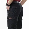 Salopette pour hommes Militaire Armée Cargo Pantalon Printemps Coton Baggy Denim Mâle Multi-poches Casual Pantalon Long Plus Taille 42 210715