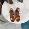Sandali da donna sexy Scarpe con plateau di design di lusso Pantofole estive Sandali con zeppa in pelle taglia 35-41XX-0283