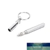 1pcs Ball Point Pen Keychain Multifunktionell Mini Metal Key Ring Rostfritt Stål Teleskop Pen Keyring Telescoping Pen Tool