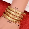 Dubai India Charm Cuff Bracelet For Women Girls 4pcs Openable Gold Plated Bangles Hand Jewelry Arab Gift