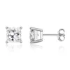 Authentic 925 Sterling Silver Stud 8mm Cubic Zircon Square Geometric Drop Earrings for Women Wedding Jewelry Gift XE0757410815
