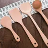 Cuillère en bois Spatule Eco Friend Ustensile de cuisine en bois Scoop Cuisson Fry Pelles à mélanger Long manche Cuisson Spatules Cuillères SN2647