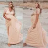 Women Pregnants Maternity Photography Props Short Sleeve Sequined Solid Dress Maternity Dresses For Photo Shoot Y0924