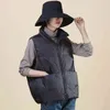 Women's Autumn Ultra Light White Duck down Vest Coat Winter Ladies Casual Waistcoat Female Sleeveless Short Vest Jacket 211130