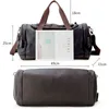 Casual Travel Duffel Bag PU Leather Men Handbags Big Large Capacity s Black Mens Messenger Tote 211118
