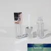 Botellas de embalaje Envases de brillo de labios de 5 ml Pentágono Oro Plata Rosa Envases de brillo de labios vacíos Tubos cosméticos con varita 10 piezas