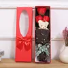 작은 귀여운 테디 베어와 인공 비누 장미 섬세 한 박스 5 불멸의 꽃 또는 세 꽃과 곰 RRD12925