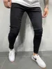 Fashion Men Skinny jeans Stretchy Pant Denim Slim Fit Long Bike Jeans pant Trouser 211011