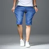 Grande taille 40 42 44 hommes Denim Shorts été mode affaires élastique mince court pour jean mâle marque vêtements 210713