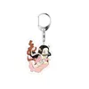 5pcs / 세트 CX 애니메이션 Demon Slayer Kimetsu No Yaiba Keychain Kamado Tanjirou Kamado-Nezuko Tomioka Giyuu 아크릴 열쇠 고리 귀여운 재미있는 만화