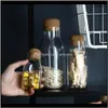 Butelki słoiki organizacja sprzątania Home Gardenglass Cork Uszczelnione Cukierki Jar Household-Glass Multigrain Coffee Storage Cysterny