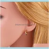 Charm Jewelrydesigners Five Pointed Star Simple Cold Wind Metal Love Peach Female Personality Earrings Drop Delivery 2021 3Fvbt