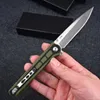 High Quality Flipper Folding Knife D2 Stone Wash Blade G10 + Stainless Steel Handle Ball Bearing Fast Open EDC Pocket Knives