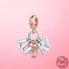 925 zilveren roos bloem charme CZ luxe kralen fit pandora armband voor vrouwen 925 sieraden cadeau