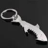 Ny Shark Bottle Opener Keychain Shaped Zinc Alloy Beer Bottle Opener Women Men Key Ring Unik Creative Gift G1019