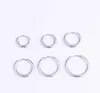 2pcs Black Silver 316L Stainless Steel Round Hoop Earrings Korean Cute Thick Circle Ear Punk Jewelry & Huggie