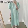 vestido casual verde menta