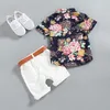 jongen 1-5 jaar kleding baby jongens bloemen shirts met katoen korte broek kindermode heren zomer outfits casual sets kleding 2 stks/partij